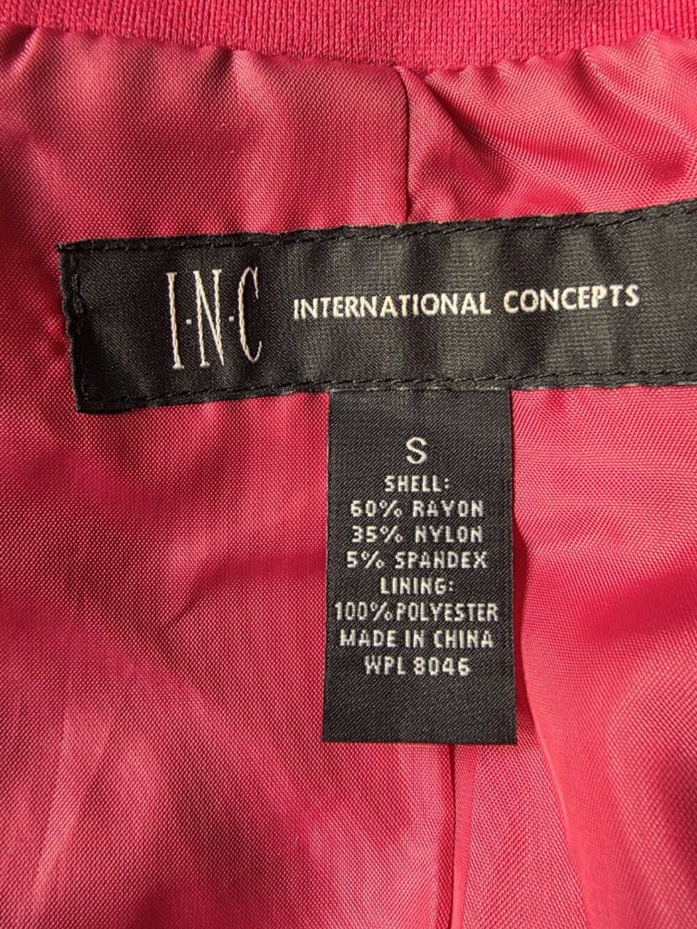 INC International Concepts Size S Red Jacket Coat Ruffled Front VG Condition - Picture 4 of 14
